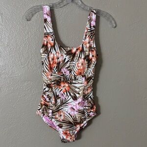Lands End Women’s Tropical Swimsuit One Piece Size 4
